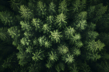 Fototapeta na wymiar Aerial View of Dense Forest