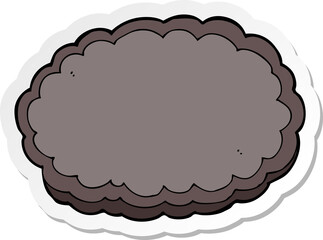 sticker of a cartoon rain cloud