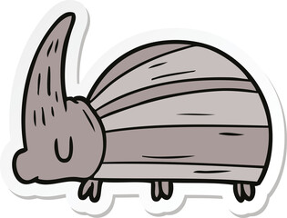 sticker of a giant beetle cartoon