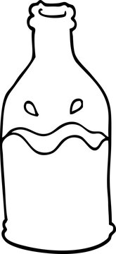 recommend clip art: line drawing cartoon milk bottle