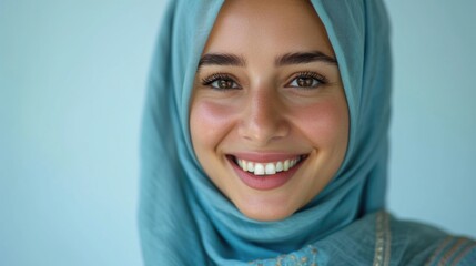 Portrait of a beautiful smiling Muslim woman