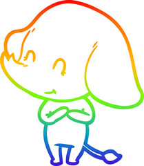 rainbow gradient line drawing cartoon illustration