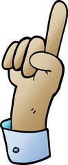 cartoon doodle pointing hand