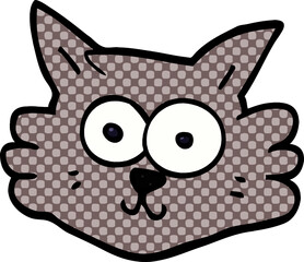 cartoon doodle cat face