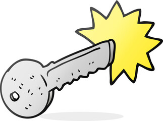 cartoon door key