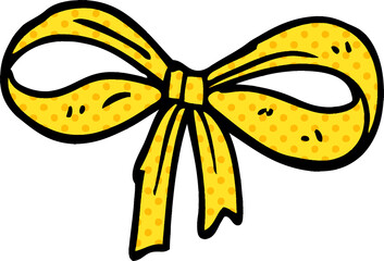 cartoon doodle tied bow