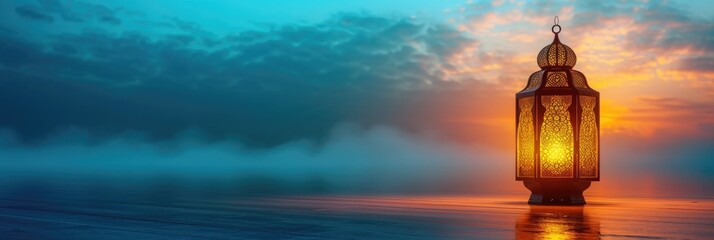 Obraz premium Traditional Ramadan lantern with intricate patterns