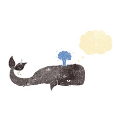 cartoon whale with thought bubble