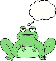 thought bubble cartoon frog
