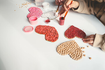 Children's creativity for Valentine's Day and Mother's Day