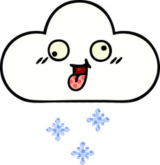 comic book style cartoon snow cloud