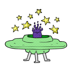 cartoon flying saucer
