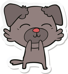 sticker of a cartoon dog