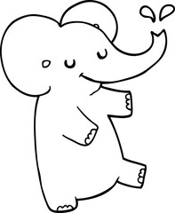 Fototapeta premium cartoon dancing elephant