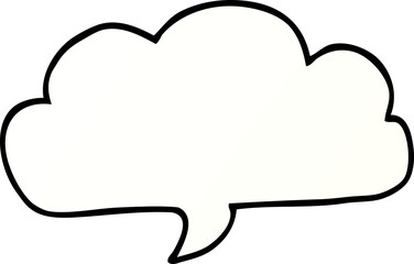 cartoon doodle cloud speech bubble