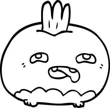 recommend clip art: line drawing cartoon happy root vegetable