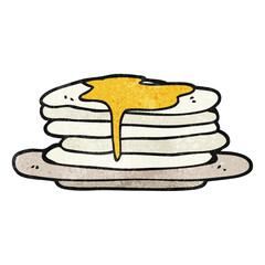 textured cartoon stack of pancakes