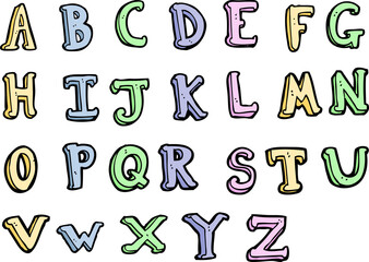 cartoon alphabet