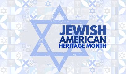 Jewish American Heritage Month. Poster, card, banner and background - obrazy, fototapety, plakaty