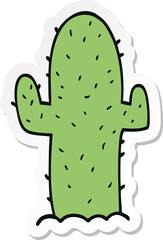 sticker of a cartoon cactus