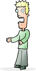 cartoon man freaking out