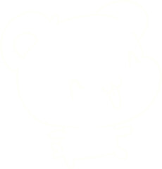 Cute Bear Chalk Drawing