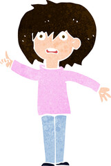 cartoon woman asking question