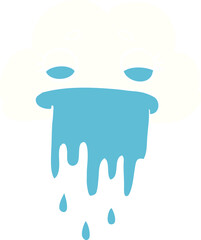 cartoon doodle rain cloud