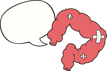 cartoon colon and speech bubble