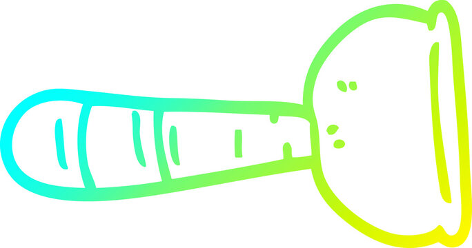 recommend clip art: cold gradient line drawing cartoon toilet plunger