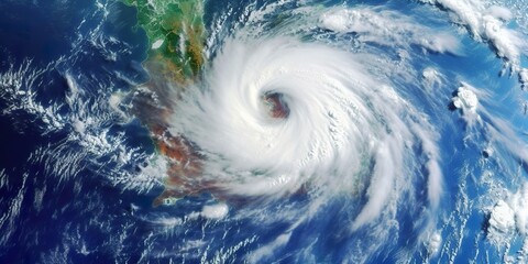 minimalistic design Super Typhoon, tropical storm, cyclone, hurricane, tornado, over ocean - obrazy, fototapety, plakaty