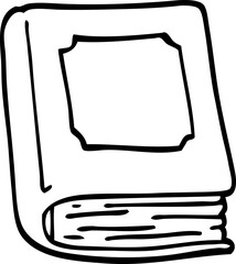 line drawing cartoon closed book