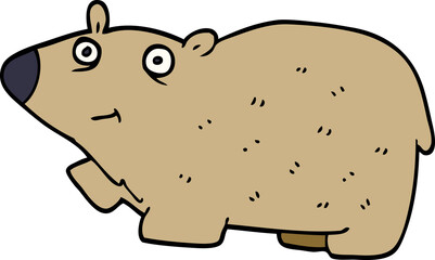 cartoon doodle happy bear