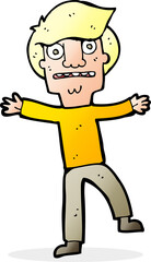 cartoon boy panicking