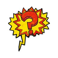 texture speech bubble cartoon question mark