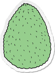 sticker of a cartoon avocado