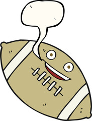 speech bubble cartoon football