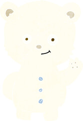 cartoon polar bear cub