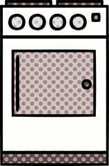 comic book style cartoon oven and cooker