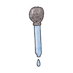 textured cartoon pipette dripping