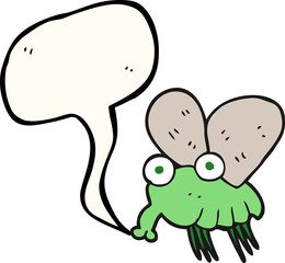 speech bubble cartoon fly