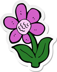 sticker of a cartoon flower