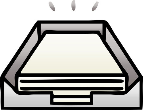 gradient shaded cartoon in box