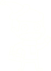 Christmas Man Chalk Drawing