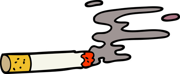 cartoon doodle cigarette