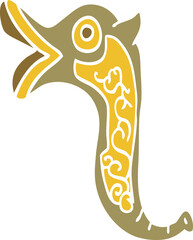 cartoon doodle war trumpet