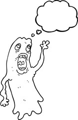 thought bubble cartoon ghost