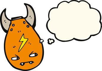 cartoon bomb with thought bubble