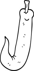 line drawing cartoon chilli pepper