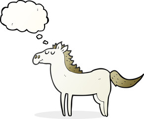 thought bubble cartoon horse